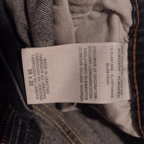 Signature Levi Strauss Navy blue mens skinny jeans size 36x 32 in good condition - Picture 2 of 6